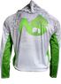 White/Green Vented/Hooded Long Sleeve