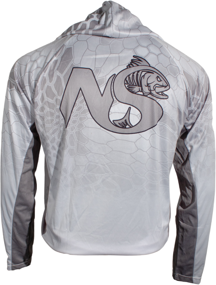 White/Gray Vented/Hooded Long Sleeve