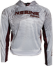 White/Maroon Vented/Hooded Long Sleeve