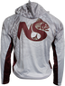 White/Maroon Vented/Hooded Long Sleeve